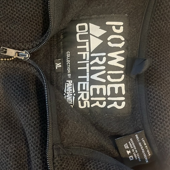 NWT, Powder River Oufitters, black 1/4 zip pullover with pockets, size XL - Picture 2 of 3